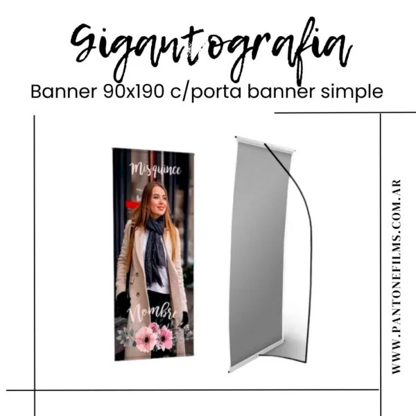 Banner 90x190 con portabanner simple