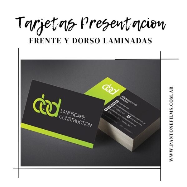 100 Tarjetas Laminadas Bifaz