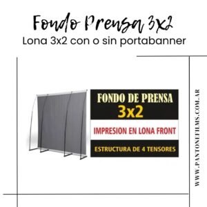 Banner Fondo Prensa 2x3 mts. c/soporte