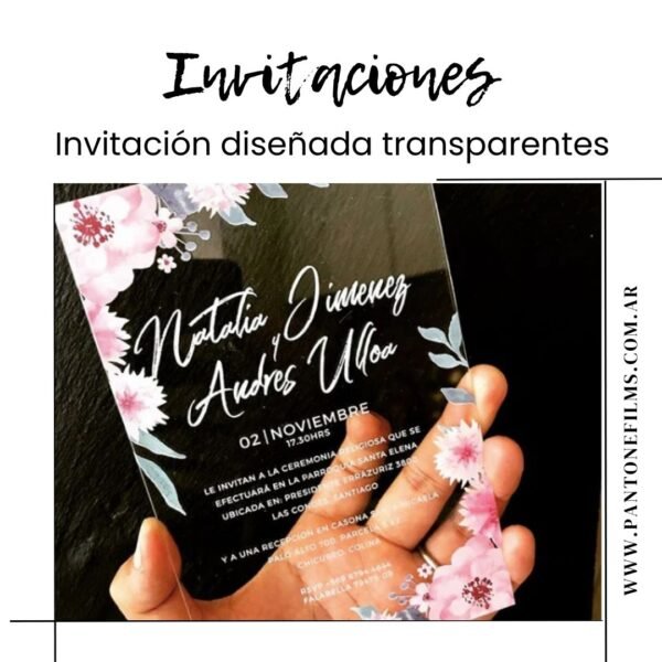 Invitaciones transparentes 10x15