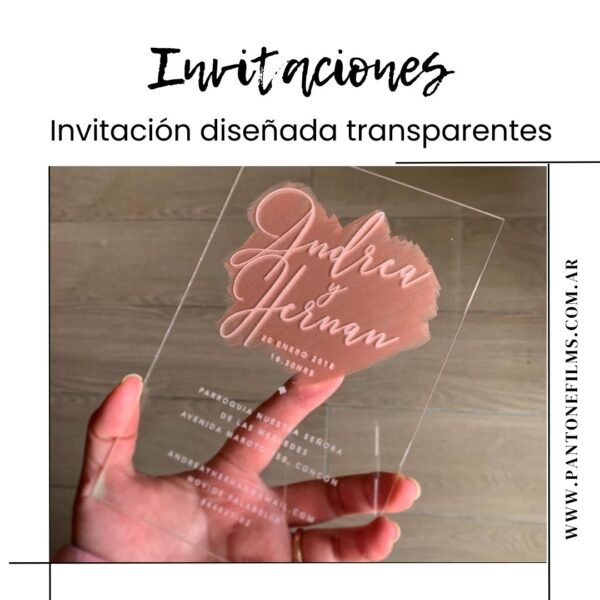 Invitaciones transparentes 10x20