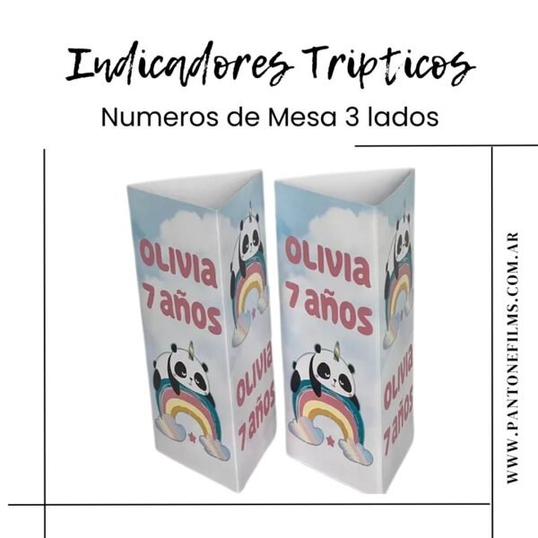 Indicadores de Mesa Tripticos