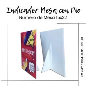 10 Numeros de Mesa 15x22 con Pie