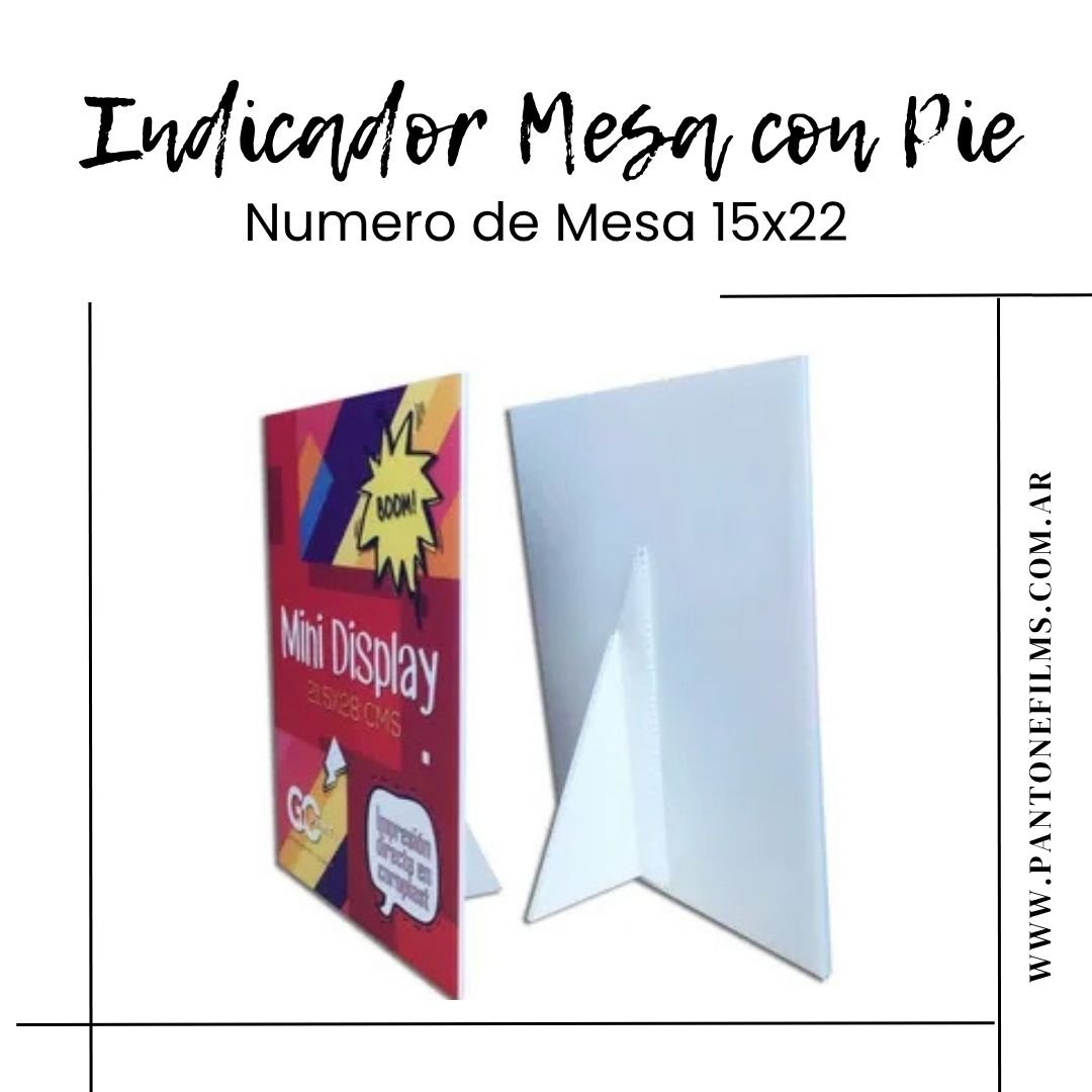 10 Numeros de Mesa 15x22 con Pie