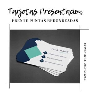 Tarjetas Personales (Simple faz) Redondeadas